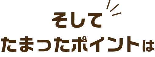  そしてたまったポイントは