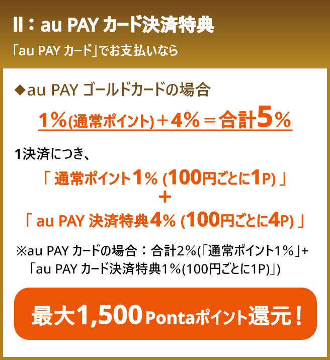 Ⅱ:au PAY カード決済特典 計算表