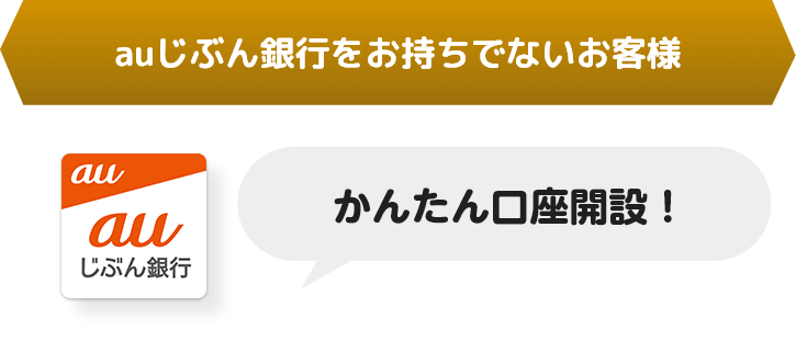auじぶん銀行をお持ちでないお客様